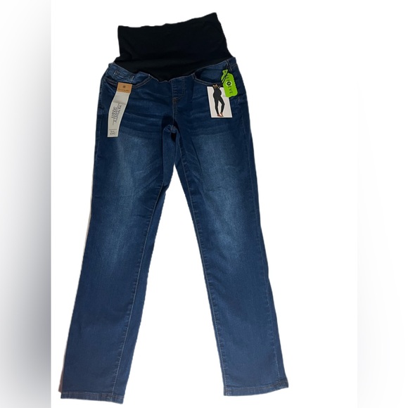 Love Soho Maternity Blue Skinny Jeans Pants Size Medium NWT Recycled Material - Picture 2 of 11